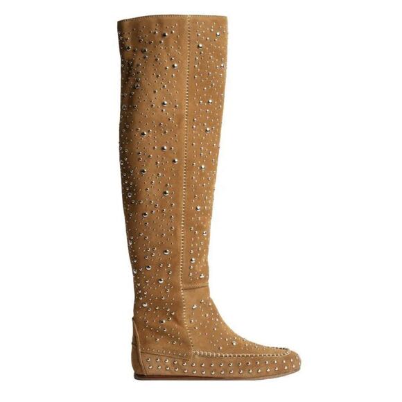Zadig & Voltaire Dreamstuds Leather Studded Boots Size 40/US 9 $1198 - Picture 2 of 10
